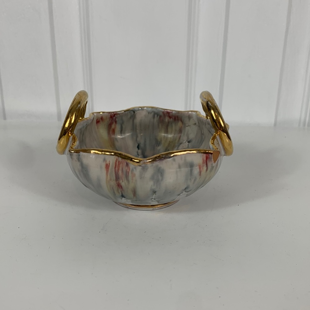 Ceramic dish from Italy 730/2 4.5” wide with handles.
